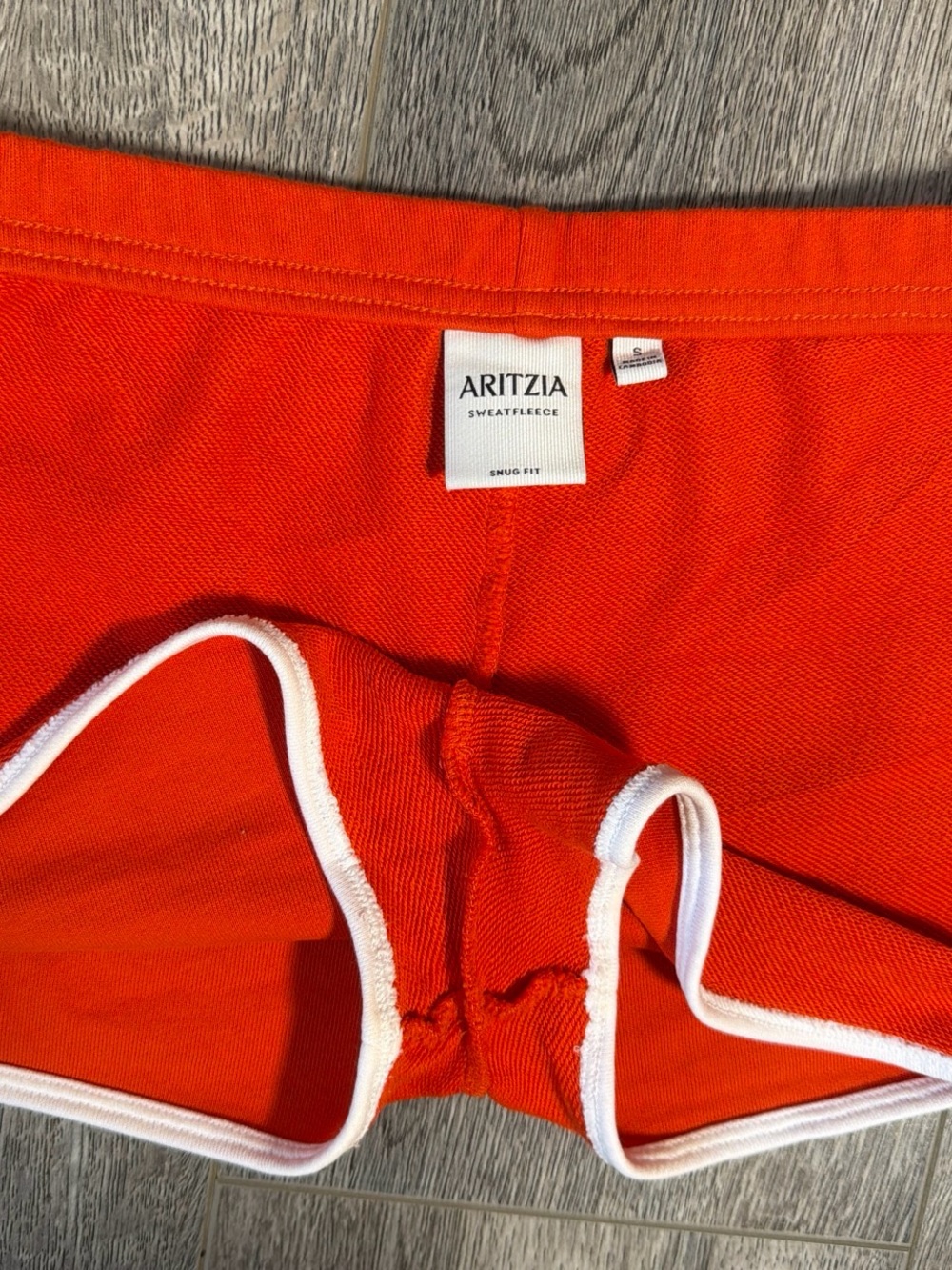 Aritzia Orange Athletic Shorts with White Trim - Picture 7 of 8
